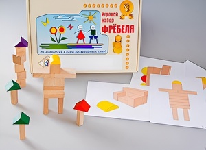 Игровой набор Фребеля "Конструктор деревянный без соединений-3" (Серия "Эксперимент") - fgospostavki.ru - Апрелевка