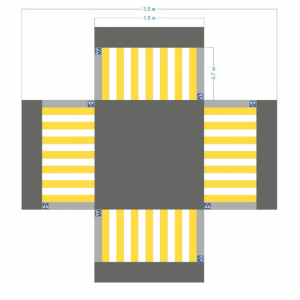 Имитация четырехстороннего перекрестка 5,5*4,5 м - fgospostavki.ru - Апрелевка