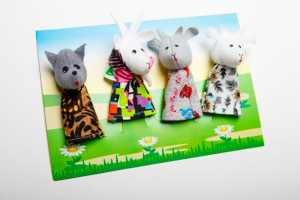 Пальчиковый театр "Волк и козлята" (4 персонажа) - fgospostavki.ru - Апрелевка