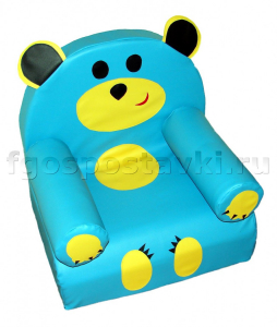 Кресло "Мишка" ВИК с подлокотниками и аппликацией - fgospostavki.ru - Апрелевка