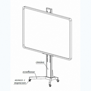 Мобильная стойка SMART-BASE DSM для интерактивных досок - fgospostavki.ru - Апрелевка
