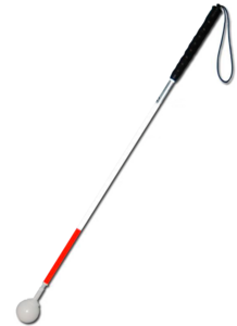 Трость телескопическая композитная с вращающимся шарообразным наконечником короткая на крючке - fgospostavki.ru - Апрелевка