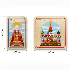 Набор стеновых панелей «Памятные места России - Кижи, Москва» - fgospostavki.ru - Апрелевка