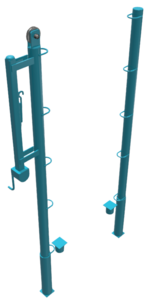 Стойки для большого тенниса с механизмом натяжения со стаканами (комплект) - fgospostavki.ru - Апрелевка
