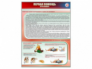 Стенд "Первая помощь при пожаре" - fgospostavki.ru - Апрелевка