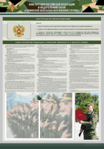 Стенд-уголок "Конституция Российской Федерации и Федеральный закон "О воинской обязанности и военной службе" - fgospostavki.ru - Апрелевка