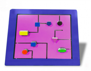 Тактильно-развивающая панель с геометрическими фигурами - fgospostavki.ru - Апрелевка