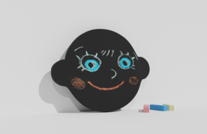 Фигурная грифельная меловая доска на тему эмоций - fgospostavki.ru - Апрелевка