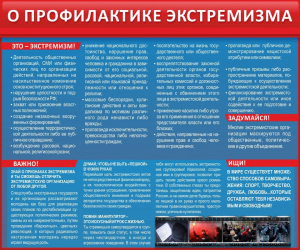 Стенд "О профилактике экстремизма" - fgospostavki.ru - Апрелевка