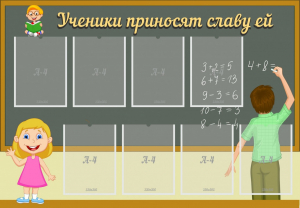 Стенд "Ученики приносят славу ей" - fgospostavki.ru - Апрелевка