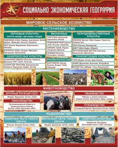 Стенд "Социально-экономическая география. Сельское хозяйство" - fgospostavki.ru - Апрелевка