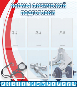 Стенд "Нормы физической подготовки" Вариант 2 - fgospostavki.ru - Апрелевка