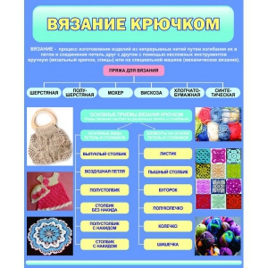 Стенд "Вязание крючком" - fgospostavki.ru - Апрелевка