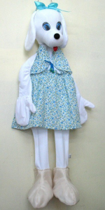 Ростовая кукла "Собачка белая" - fgospostavki.ru - Апрелевка