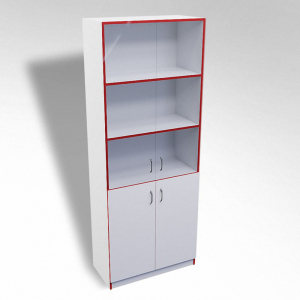 Стеллаж полуоткрытый А-310 ТР со стеклом ЛДСП  - fgospostavki.ru - Апрелевка