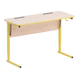 Стол ученический двухместный с наклоном столешницы (0-24°) на прямоугольной трубе - fgospostavki.ru - Апрелевка