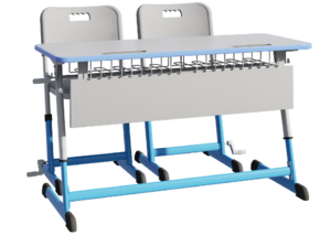 Парта NOMAD V двухместная регулируемая по высоте с антивандальной кромкой - fgospostavki.ru - Апрелевка