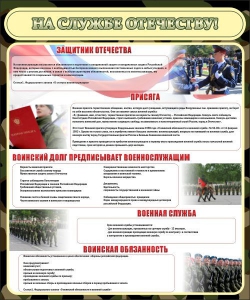 Стенд "На службе Отечеству" Вариант 2 - fgospostavki.ru - Апрелевка