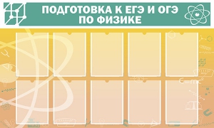 Стенд "Подготовка к ЕГЭ и ОГЭ по физике (10 карманов)" - fgospostavki.ru - Апрелевка