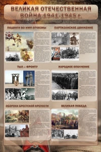 Стенд "Великая отечественная война (события)" - fgospostavki.ru - Апрелевка