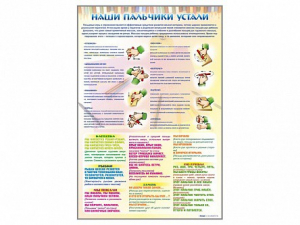 Стенд "Наши пальчики устали" (зарядка) - fgospostavki.ru - Апрелевка