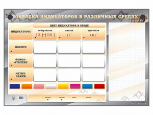 Электрифицированный оптический стенд "Окраска индикаторов в различных средах" с маркерными полями - fgospostavki.ru - Апрелевка