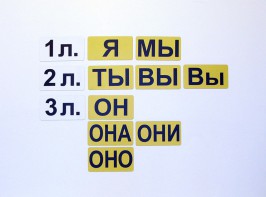 Набор магнитных карточек "Личные местоимения" (фон жёлтый) - fgospostavki.ru - Апрелевка