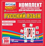 Динамические раздаточные пособия. Русский язык (комплект демонстрационных материалов). Касса букв, слогов, звуковых схем с набором интерактивных таблиц. - fgospostavki.ru - Апрелевка