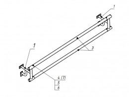 Станок хореографический пристенный (1,5 метра, двухрядный) - fgospostavki.ru - Апрелевка