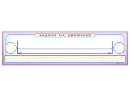 Панно (демонстрационное) магнитно-маркерное "Задачи на движение" + комплект тематических магнитов - fgospostavki.ru - Апрелевка