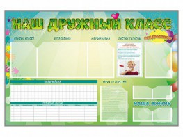 Стенд-уголок магнитно-маркерный "Наш дружный класс" - fgospostavki.ru - Апрелевка