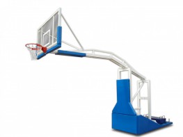 Стойка баскетбольная мобильная складная с выносом 2,25 метра с электроподъемом стрелы (без противовесов) - fgospostavki.ru - Апрелевка