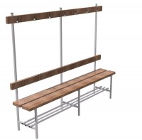 Скамья для раздевалок односторонняя с вешалкой (2,5 метра) - fgospostavki.ru - Апрелевка