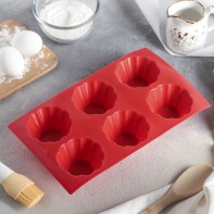 Форма для выпечки силиконовая 6 ячеек - fgospostavki.ru - Апрелевка