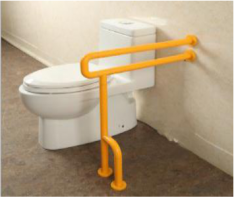 Поручень для унитаза с боковой опорой "Антибак" 700 х 600 х 120 миллиметров - fgospostavki.ru - Апрелевка