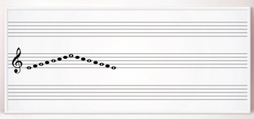 Настенная магнитно-маркерная доска с нотным станом и знаками музыкальной нотации. Вариант 2 - fgospostavki.ru - Апрелевка