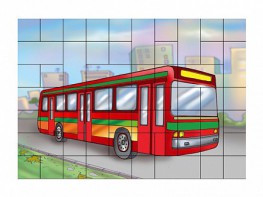 Магнитный пазл "Автобус" - fgospostavki.ru - Апрелевка