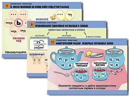 Комплект таблиц "Русский язык. Орфография" (14 таблиц, формат А1, ламинированные) - fgospostavki.ru - Апрелевка