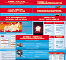 Комплект таблиц "Основы гражданской обороны (МЧС РФ)" 13 штук. - fgospostavki.ru - Апрелевка