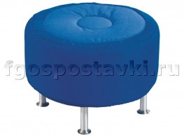 Пуф круглый на хромированных ножках - fgospostavki.ru - Апрелевка