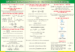 Таблица "Интегральное исчисление" (100х140 сантиметров, винил) - fgospostavki.ru - Апрелевка
