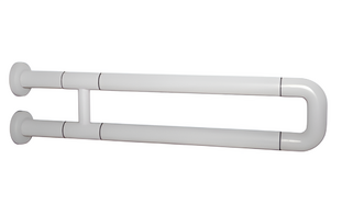 Поручень неоткидной двухопорный с антибактериальным покрытием (белый) - fgospostavki.ru - Апрелевка