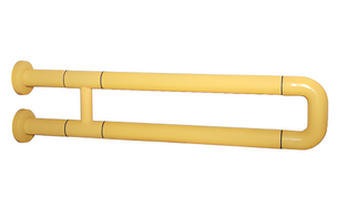 Поручень неоткидной двухопорный с антибактериальным покрытием (желтый) - fgospostavki.ru - Апрелевка