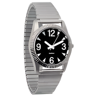 Часы мужские с черным циферблатом на растягивающемся ремешке - fgospostavki.ru - Апрелевка