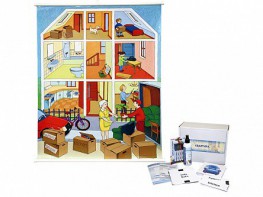 Магнитно-маркерный ситуационный плакат "Квартира" с набором магнитных карточек + методические рекомендации (иностранный язык) - fgospostavki.ru - Апрелевка
