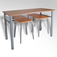 Обеденная группа четырехместная с табуретами - fgospostavki.ru - Апрелевка