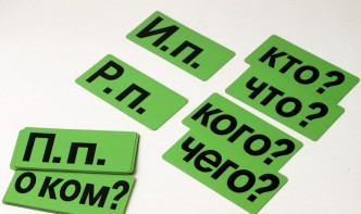 Набор магнитных карточек "Падежи" (фон зелёный) - fgospostavki.ru - Апрелевка