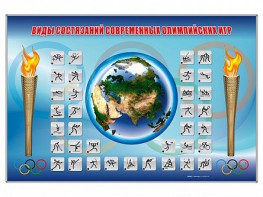 Магнитно-маркерная доска "Олимпийские виды спорта" с комплектом тематических магнитов - fgospostavki.ru - Апрелевка