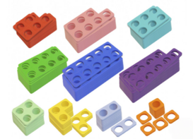 Нумирошка. Набор цветных пластиковых форм 100 шт. по методике Нумикон - fgospostavki.ru - Апрелевка