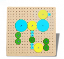 Тактильно-развивающая панель с разноцветными шестеренками - fgospostavki.ru - Апрелевка